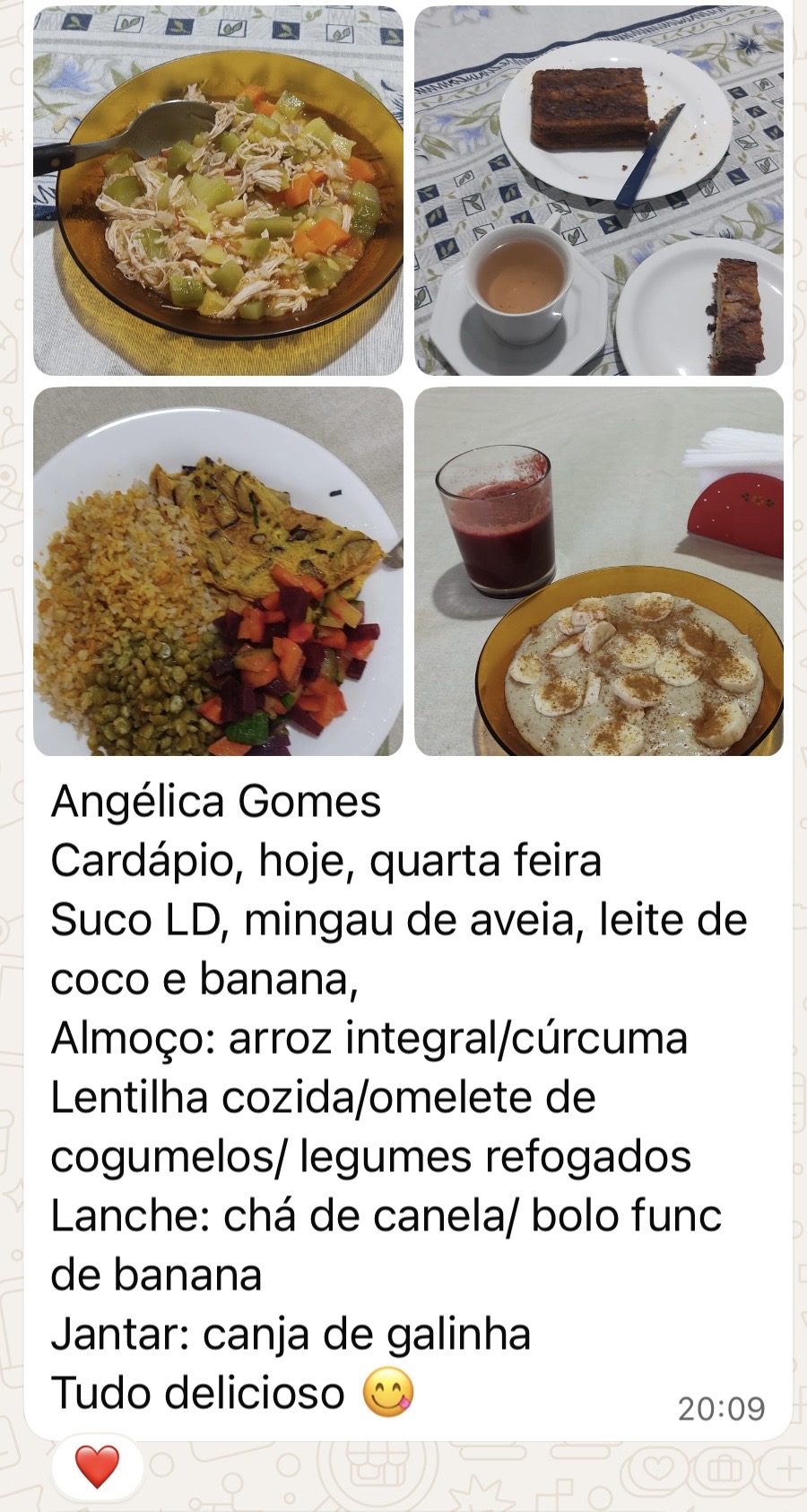 Foto da Angélica no grupo